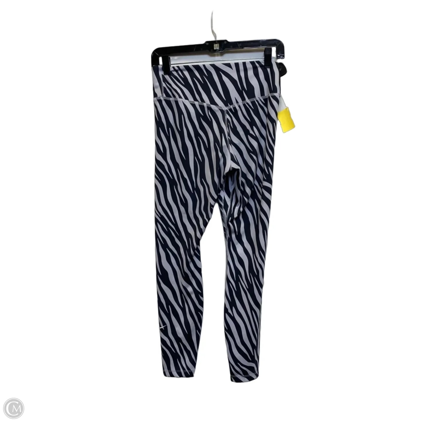 Athletic Leggings By Nike In Black & Grey, Size: M