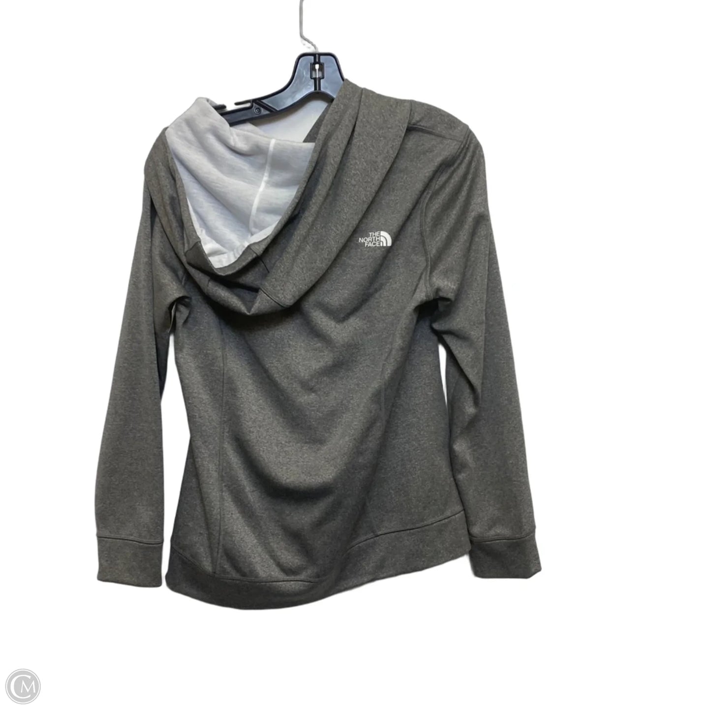 Athletic Sweatshirt Hoodie By The North Face In Grey, Size: M
