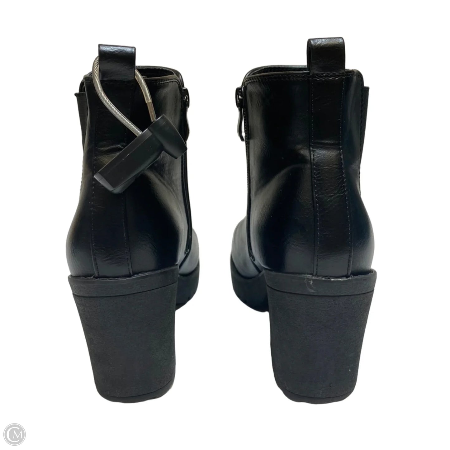 Boots Ankle Heels By Clothes Mentor In Black, Size: 7