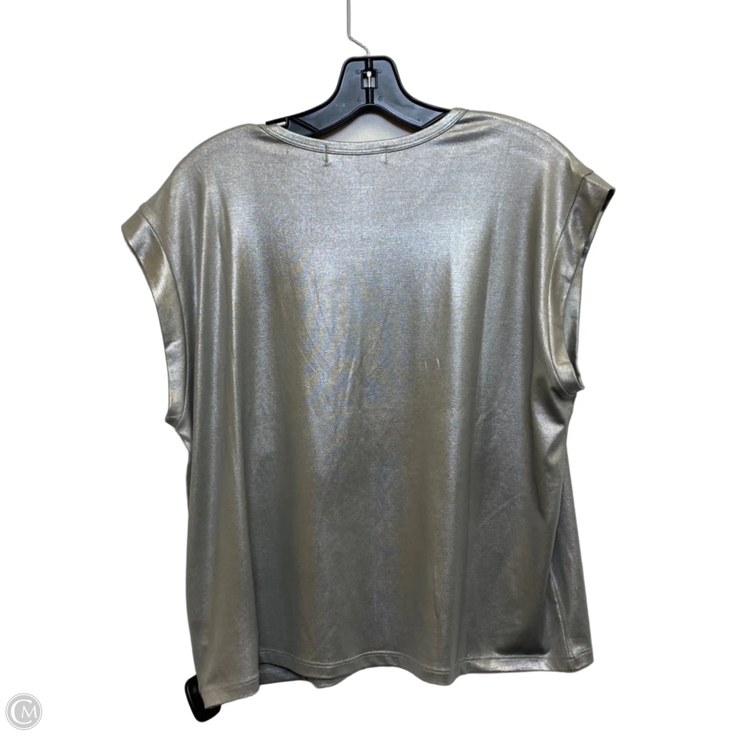 Top Sleeveless Designer By Rebecca Minkoff In Silver, Size: L