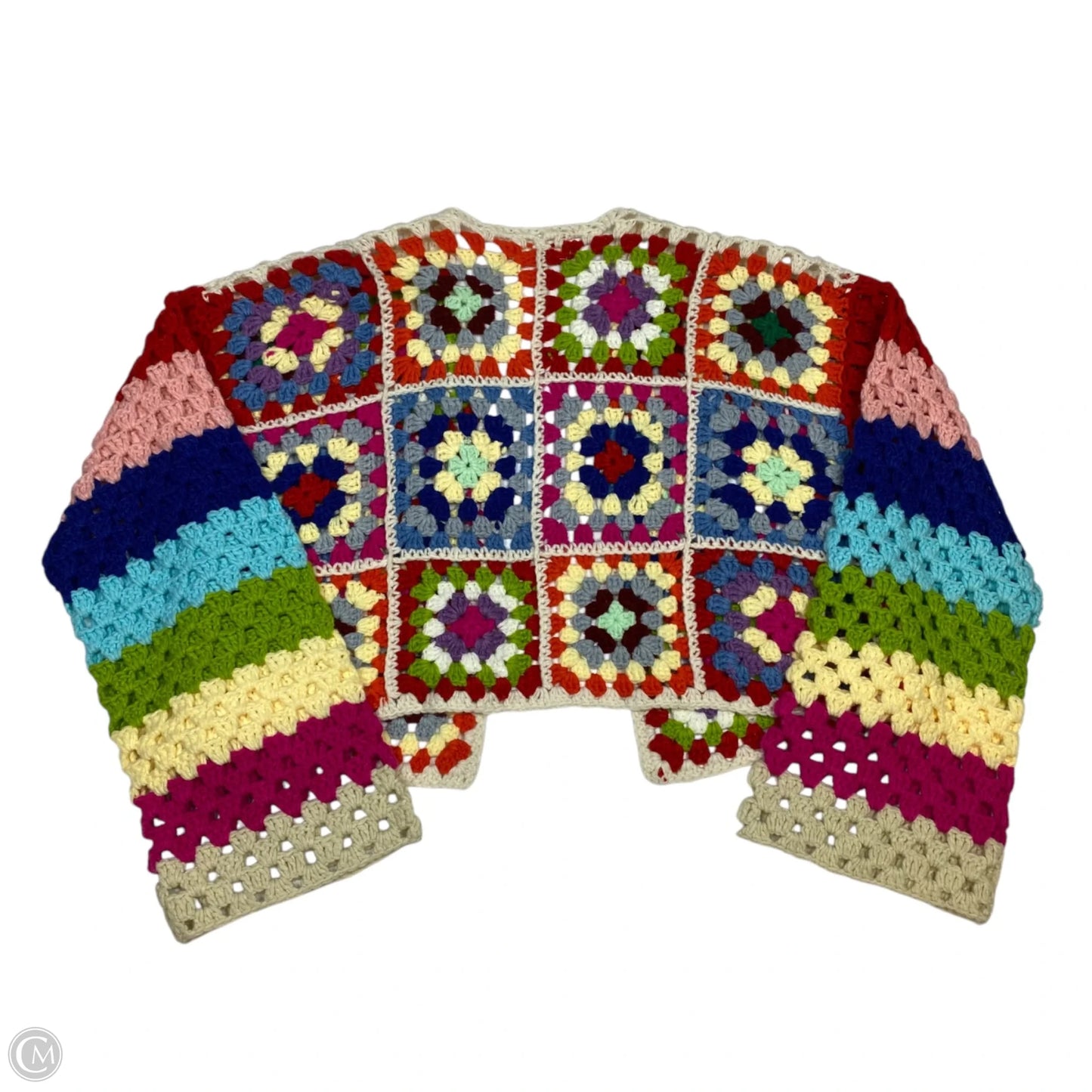 Sweater Cardigan By Elan In Multi-colored, Size: L