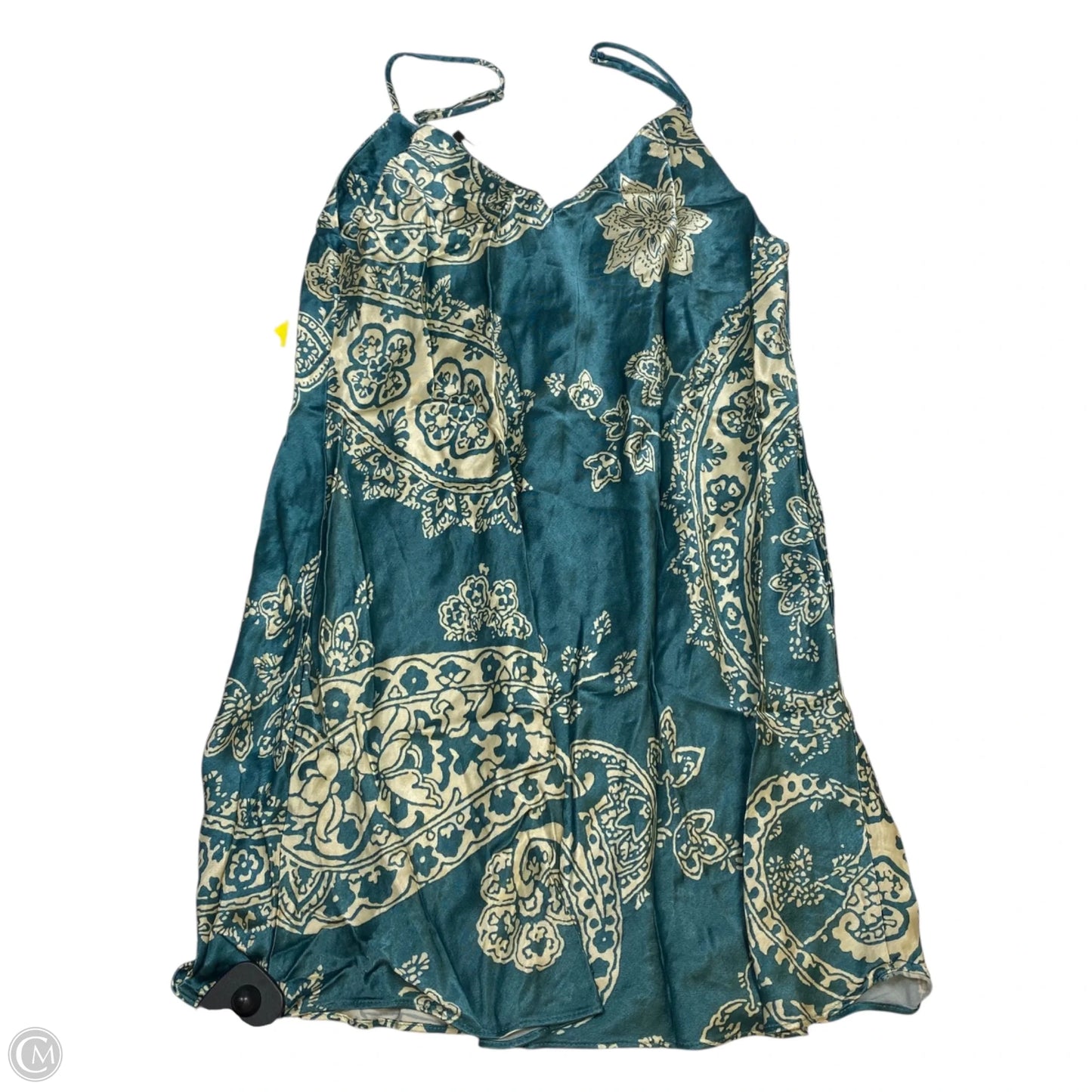 Dress Casual Short By Zara In Cream & Green, Size: L