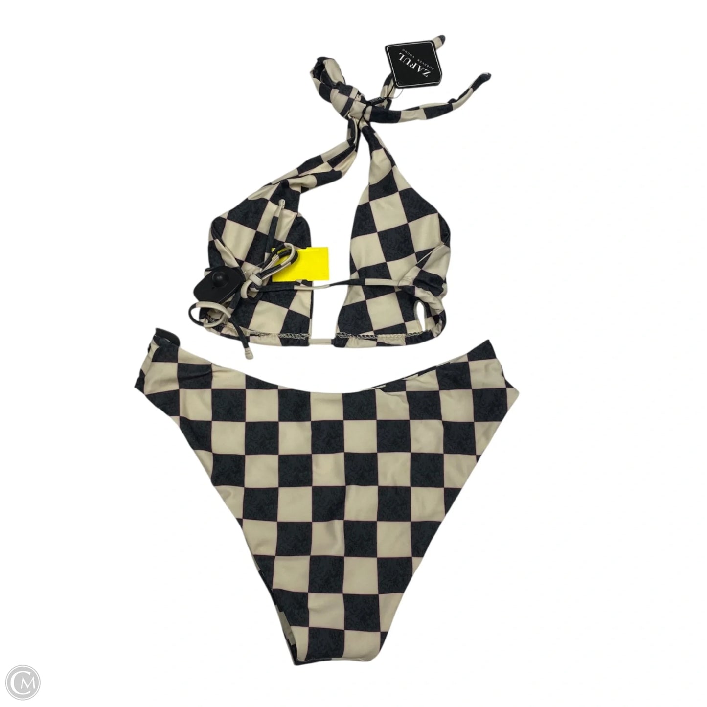 Swimsuit 2pc By Zaful In Black & Cream, Size: M