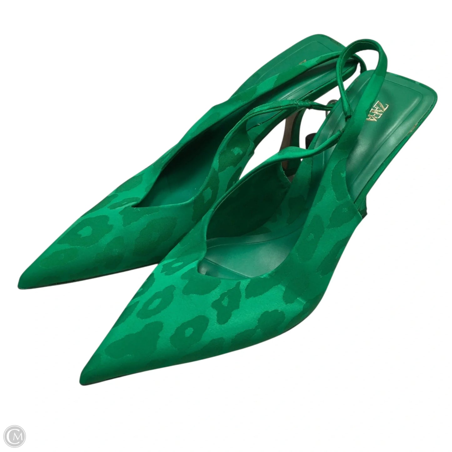 Shoes Heels Kitten By Zara In Green, Size: 10.5