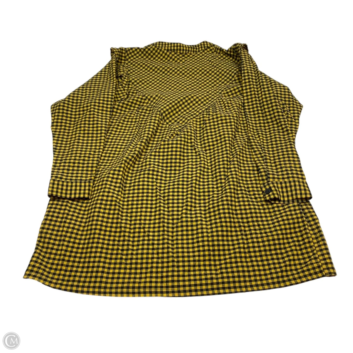 Dress Casual Short By Topshop In Black & Yellow, Size: S