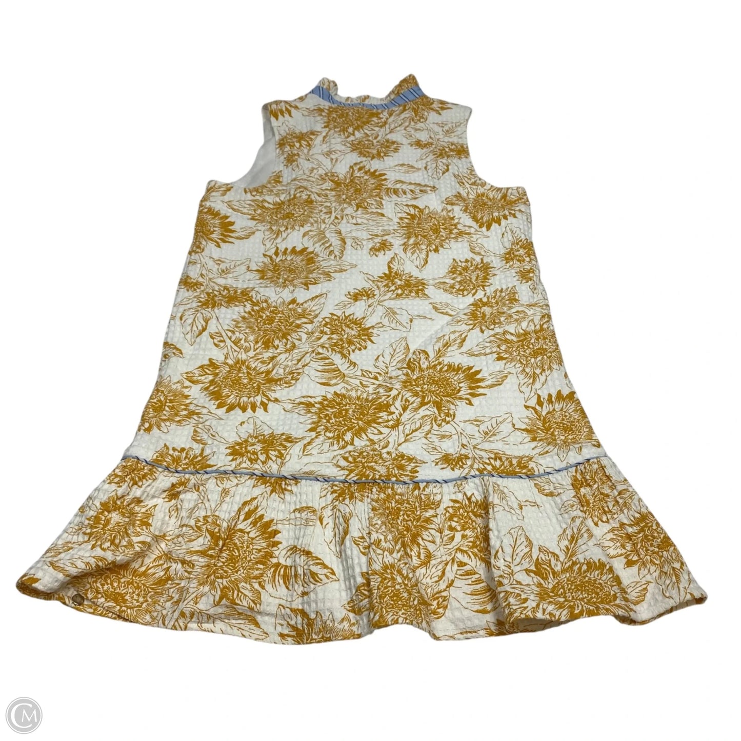 Dress Casual Short By Thml In White & Yellow, Size: S