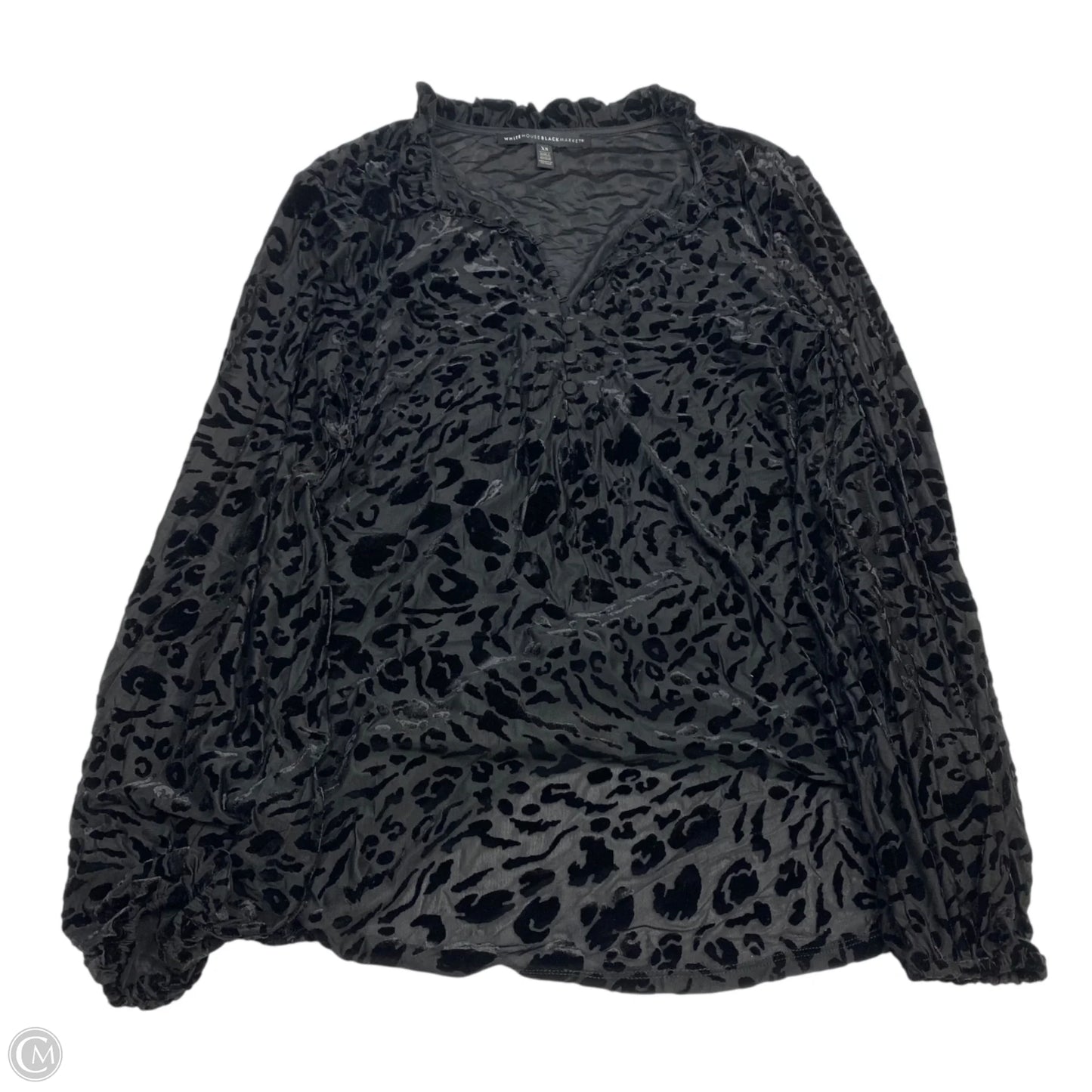 Top Long Sleeve By White House Black Market In Black, Size: Xs
