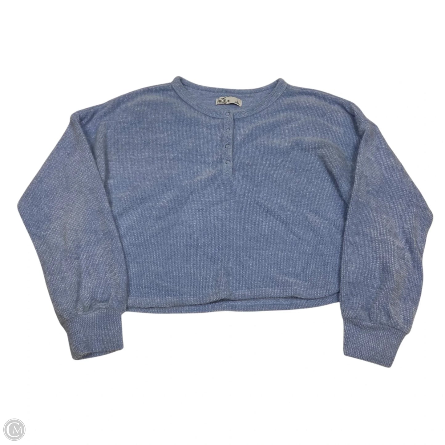 Top Long Sleeve By Hollister In Blue, Size: L