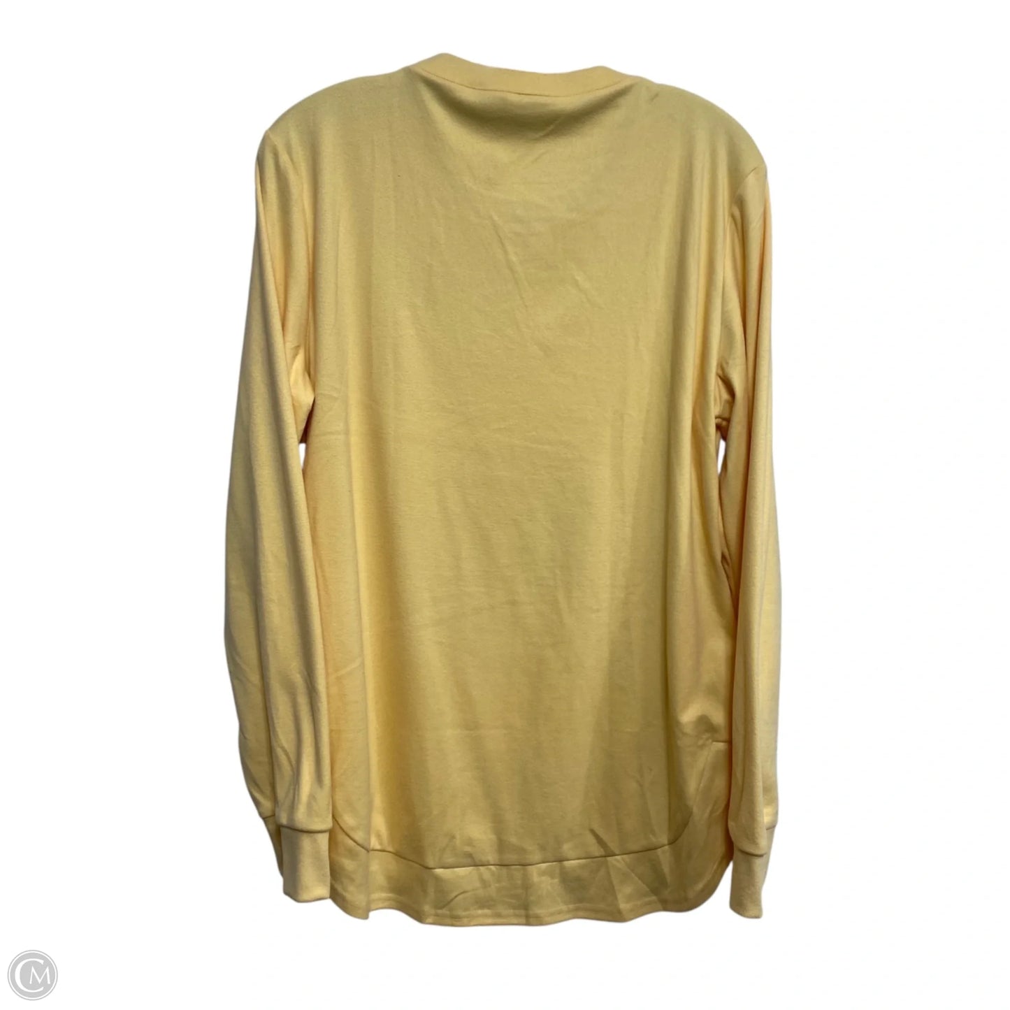 Top Long Sleeve Basic By Cmf In Yellow, Size: L