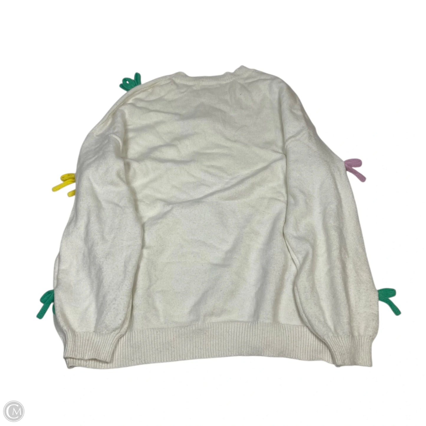 Sweater By Clothes Mentor In Cream, Size: L