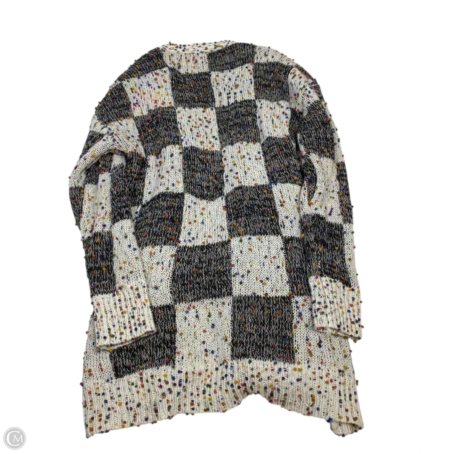 Sweater Cardigan By Blakeley In Black & White, Size: Osfm