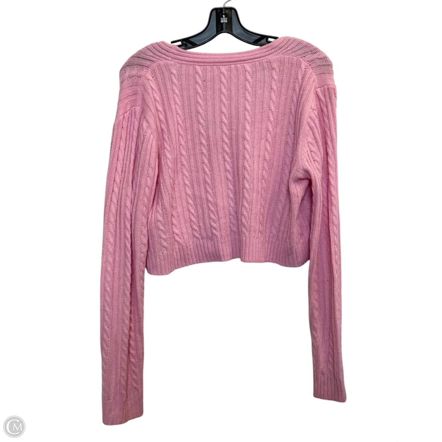 Sweater Cardigan By Shein In Pink, Size: S