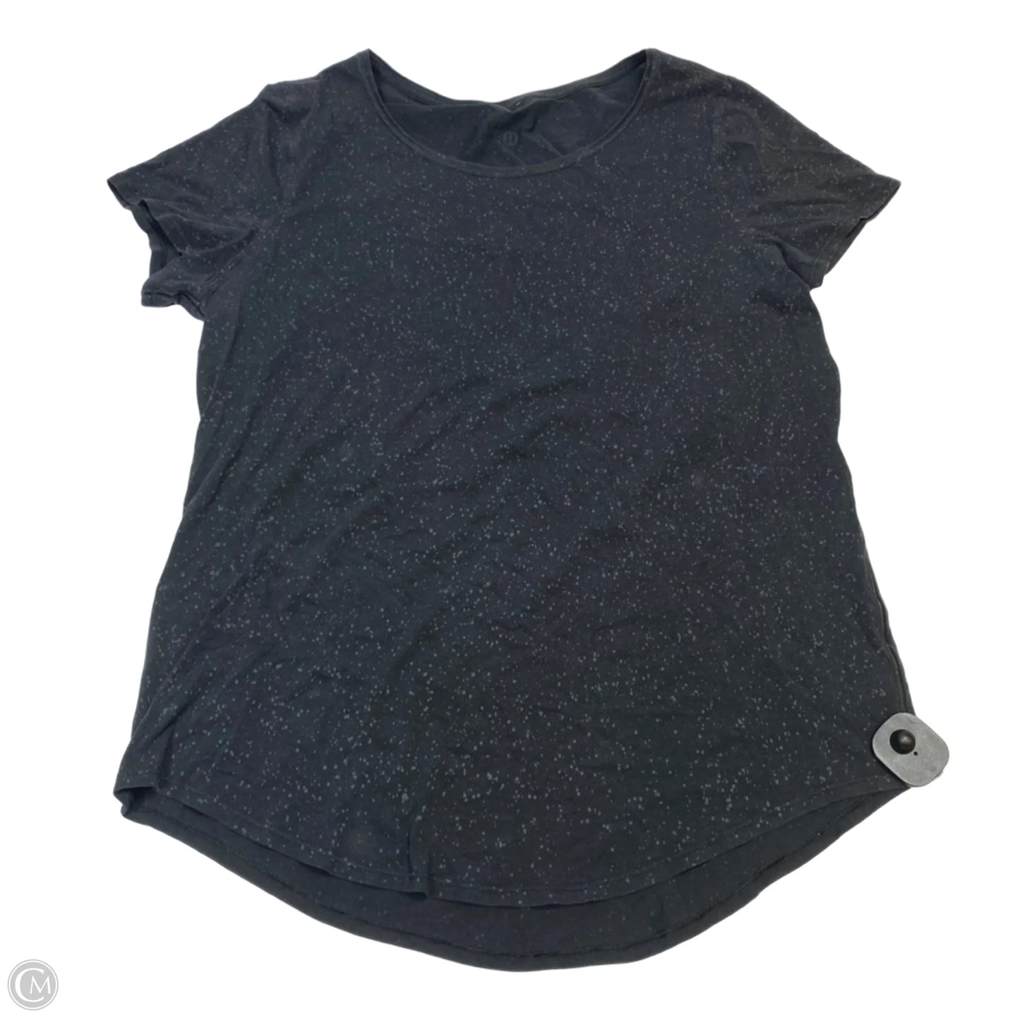 Athletic Top Short Sleeve By Lululemon In Black, Size: M