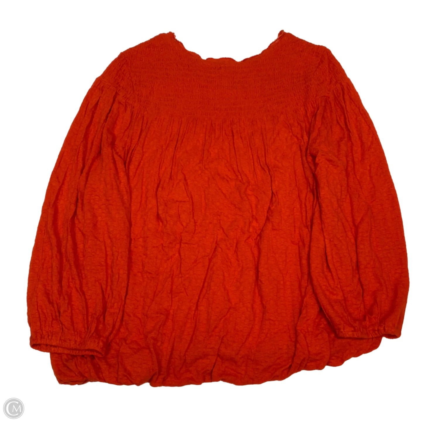 Top Long Sleeve By Free People In Orange, Size: M
