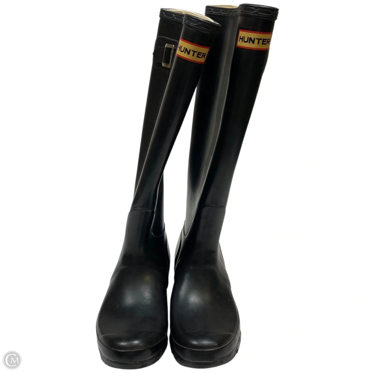 Boots Designer By Hunter In Black, Size: 5