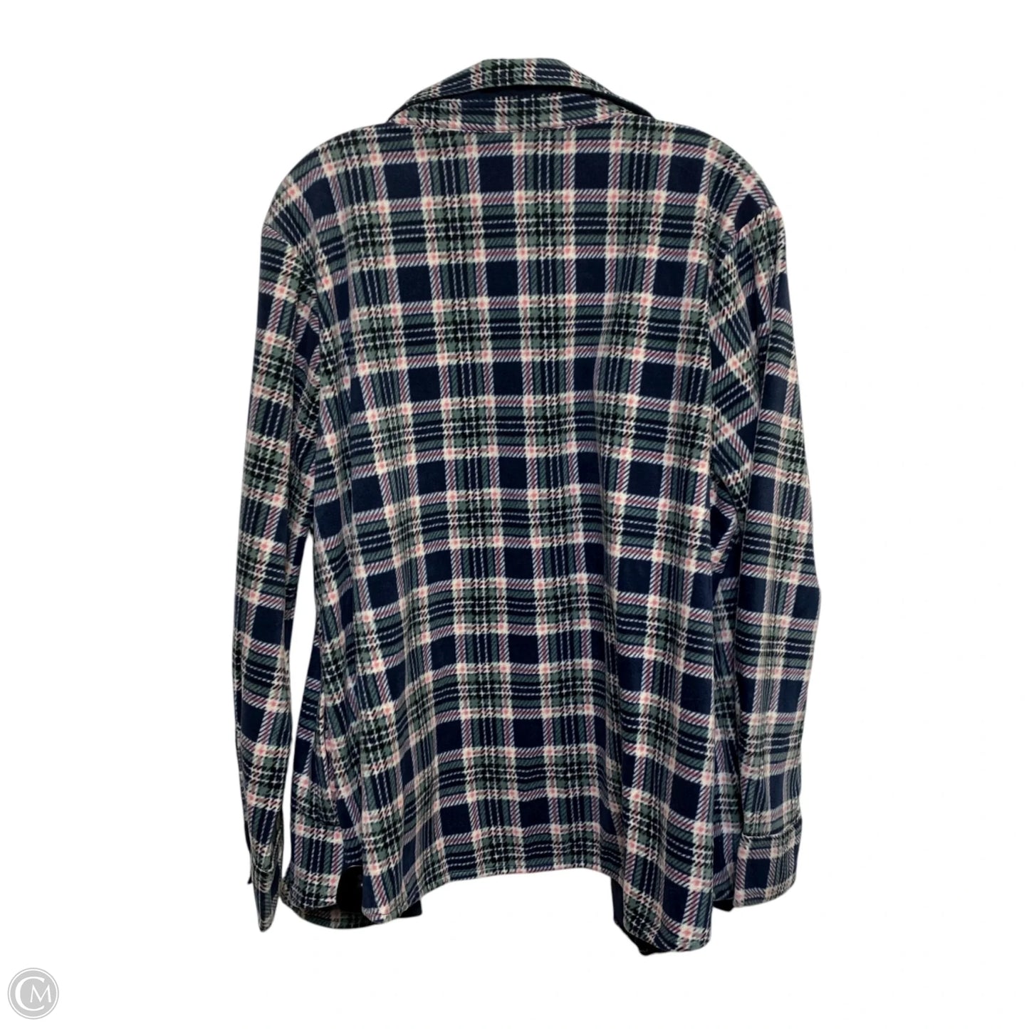 Jacket Shirt By Riders In Blue & Green, Size: Xxl