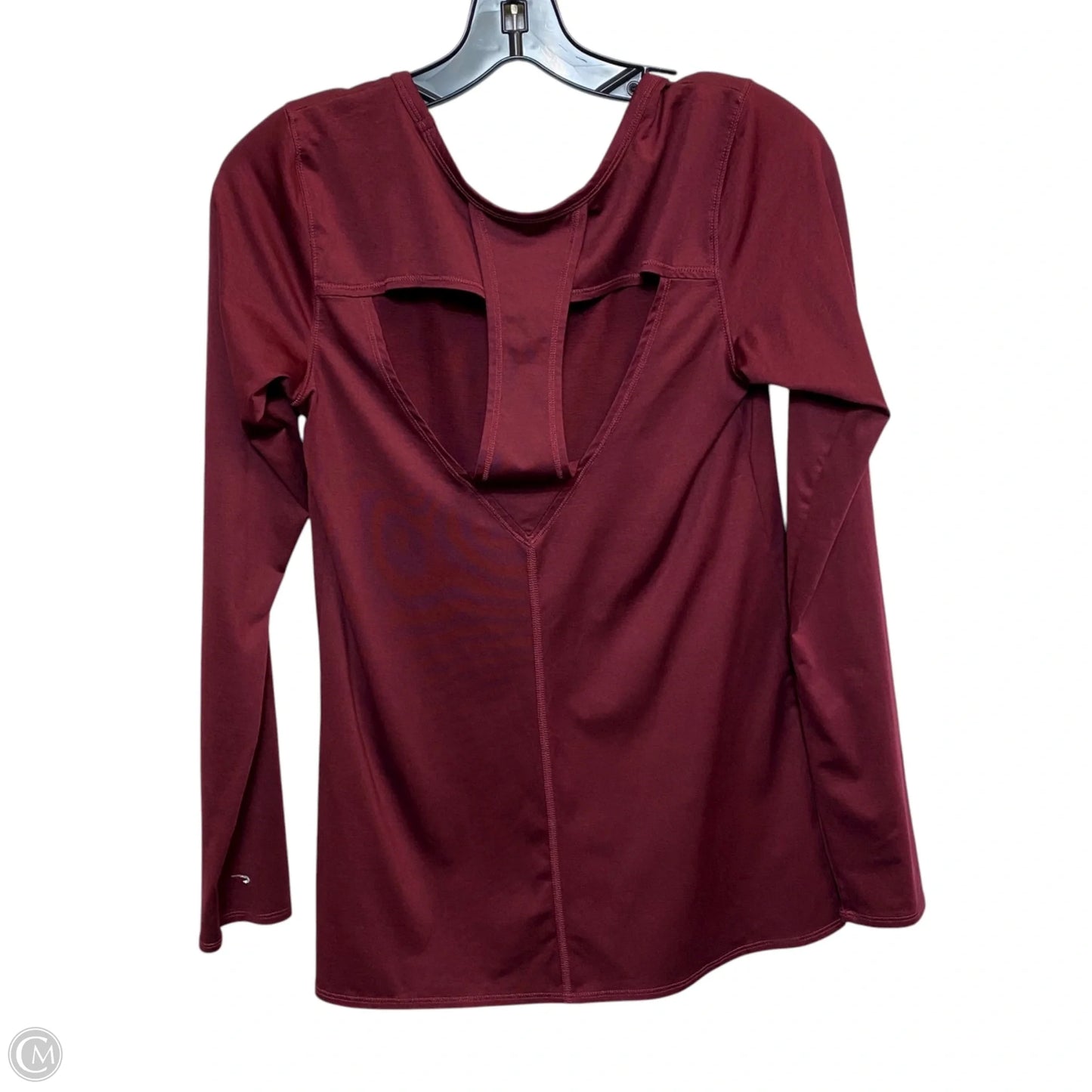 Athletic Top Long Sleeve Crewneck By Reebok In Red, Size: S