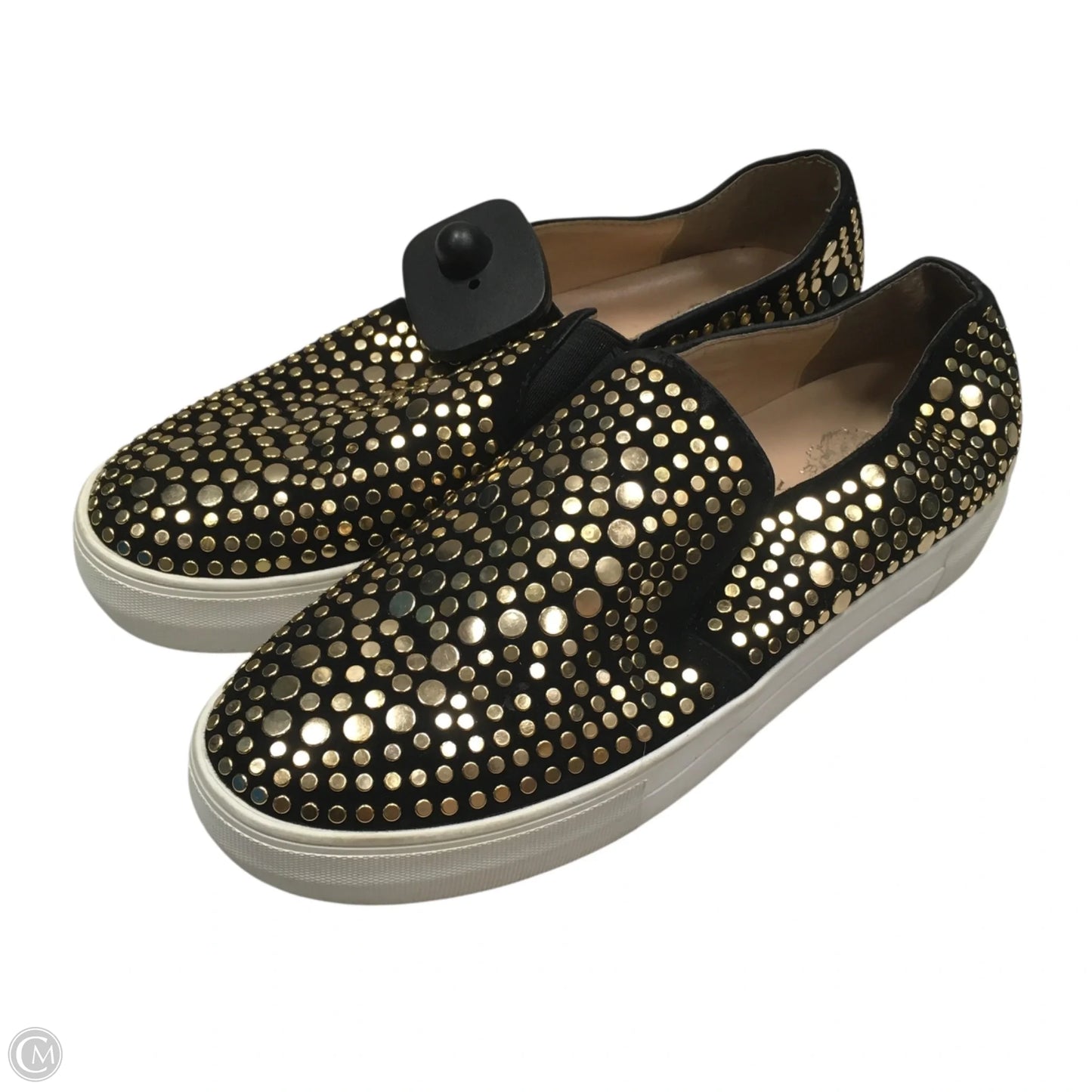 Shoes Sneakers By Vince Camuto In Black & Gold, Size: 6