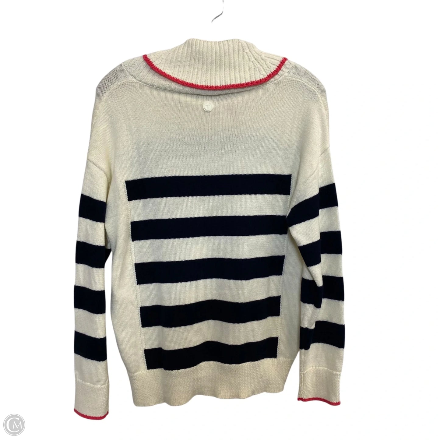 Sweater By Talbots In Blue & Cream, Size: S