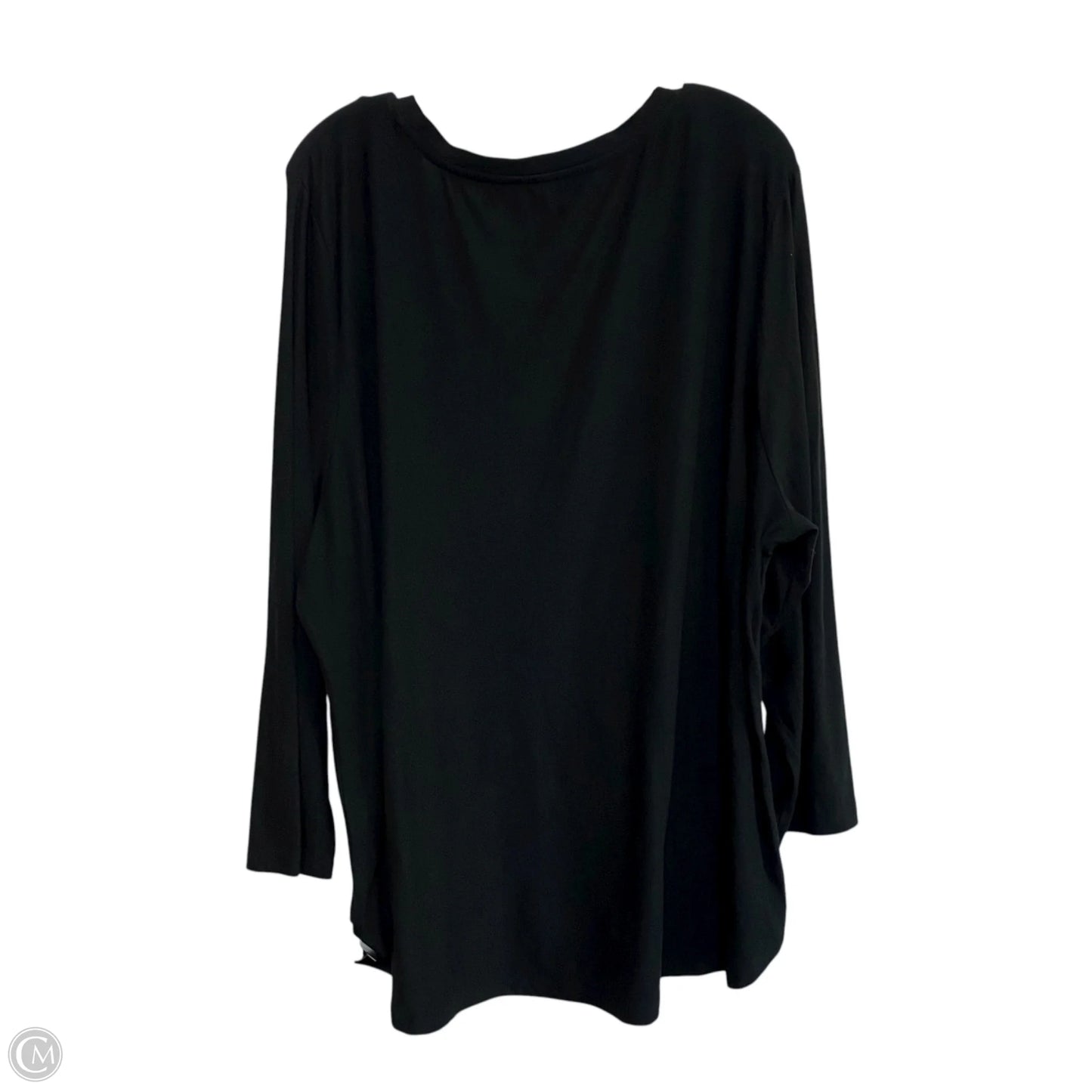 Top Long Sleeve By Pink Rose In Black, Size: 3x