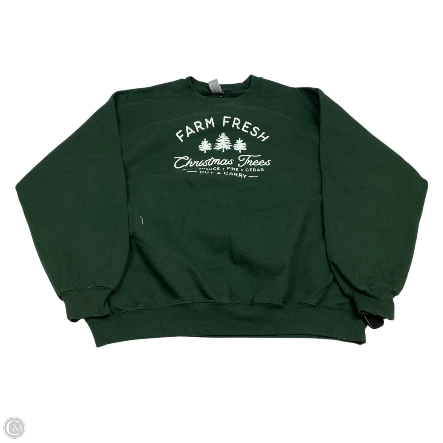 Sweatshirt Collar By Gildan In Green, Size: Xl