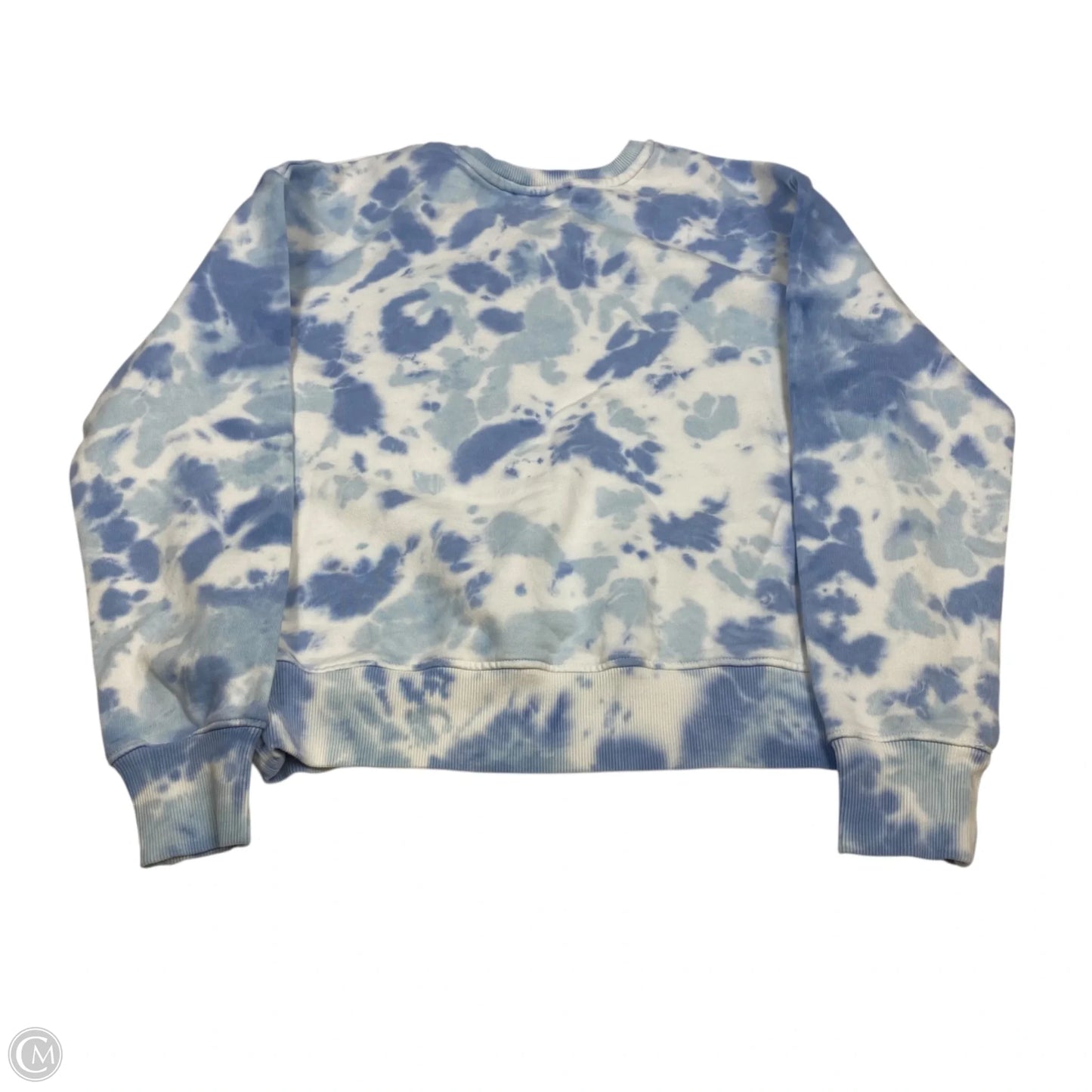 Sweatshirt Collar By Time And Tru In Blue & White, Size: L