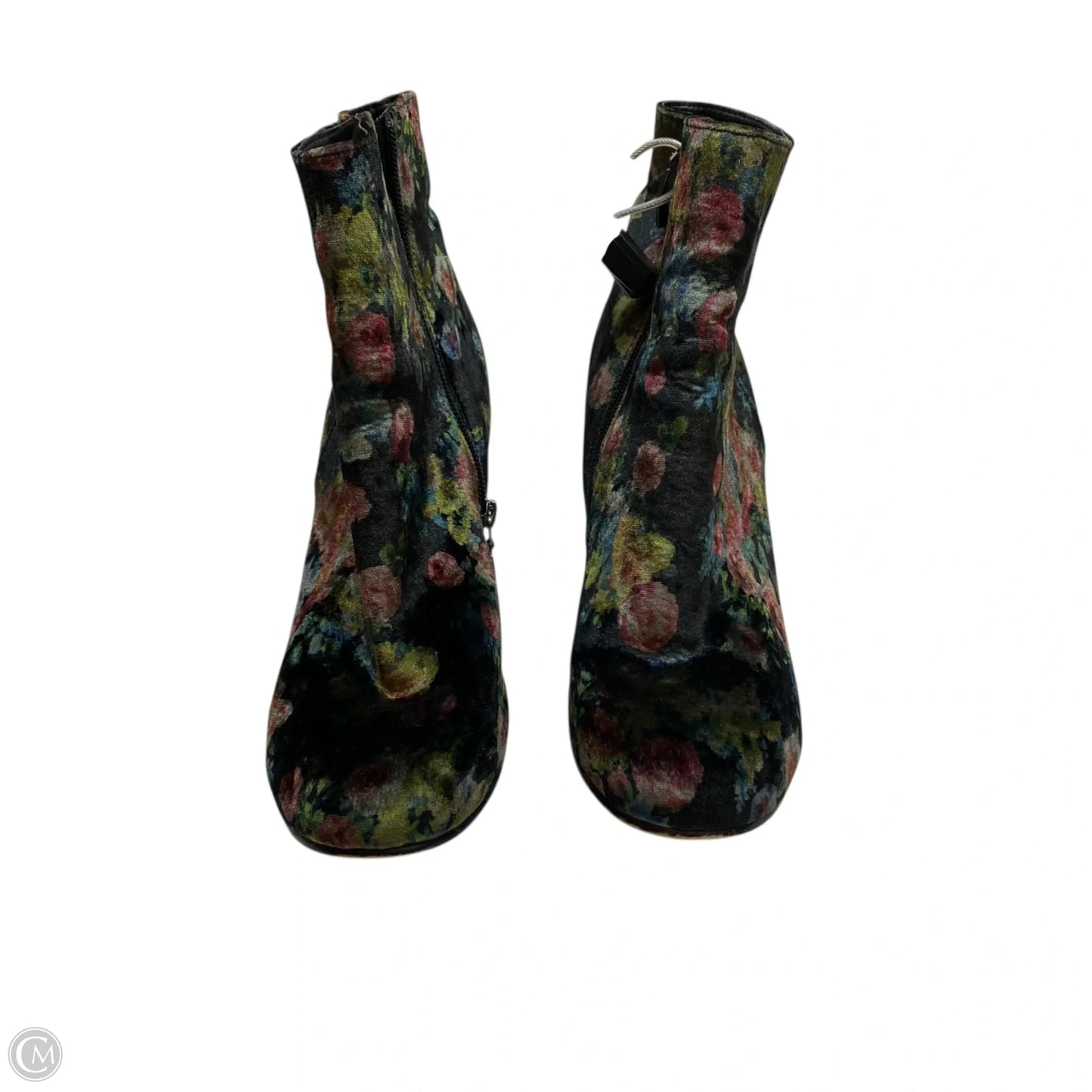 Boots Ankle Heels By Eva & Zoe In Floral Print, Size: 9