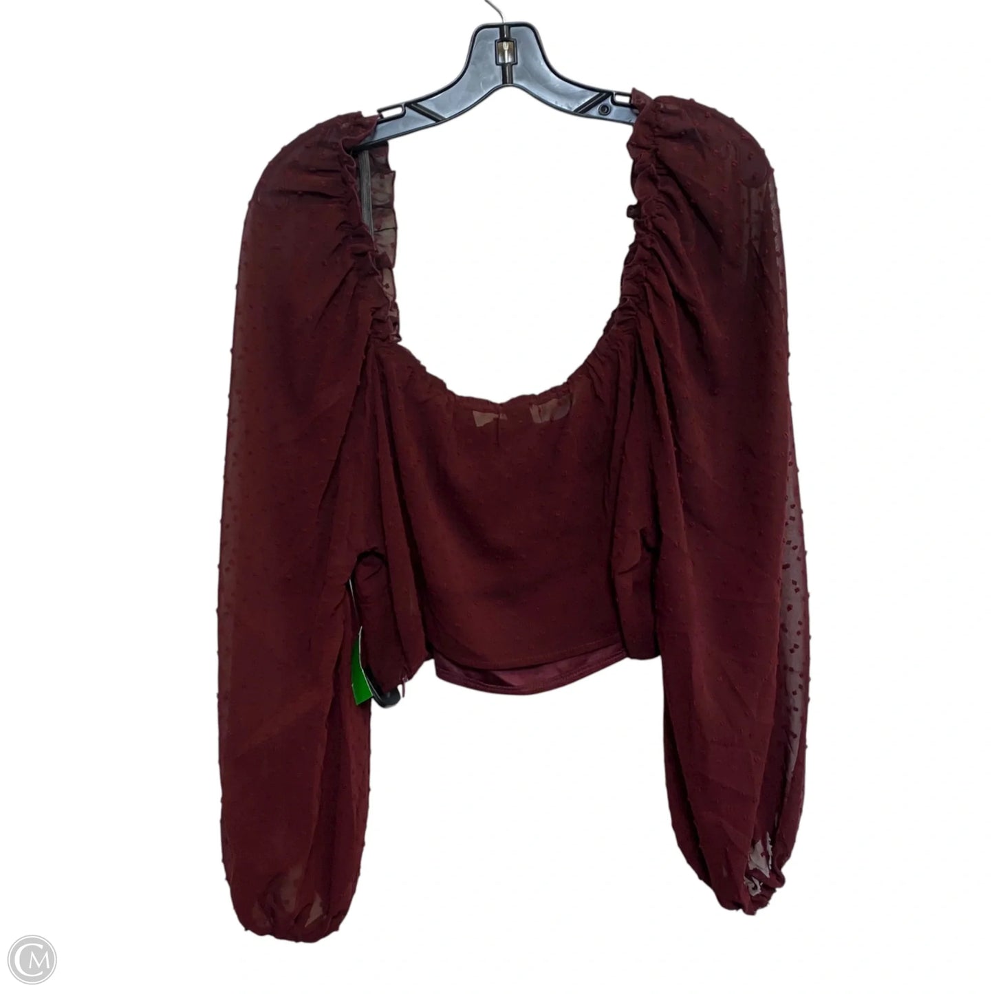 Top Long Sleeve By Loness In Red, Size: 3x