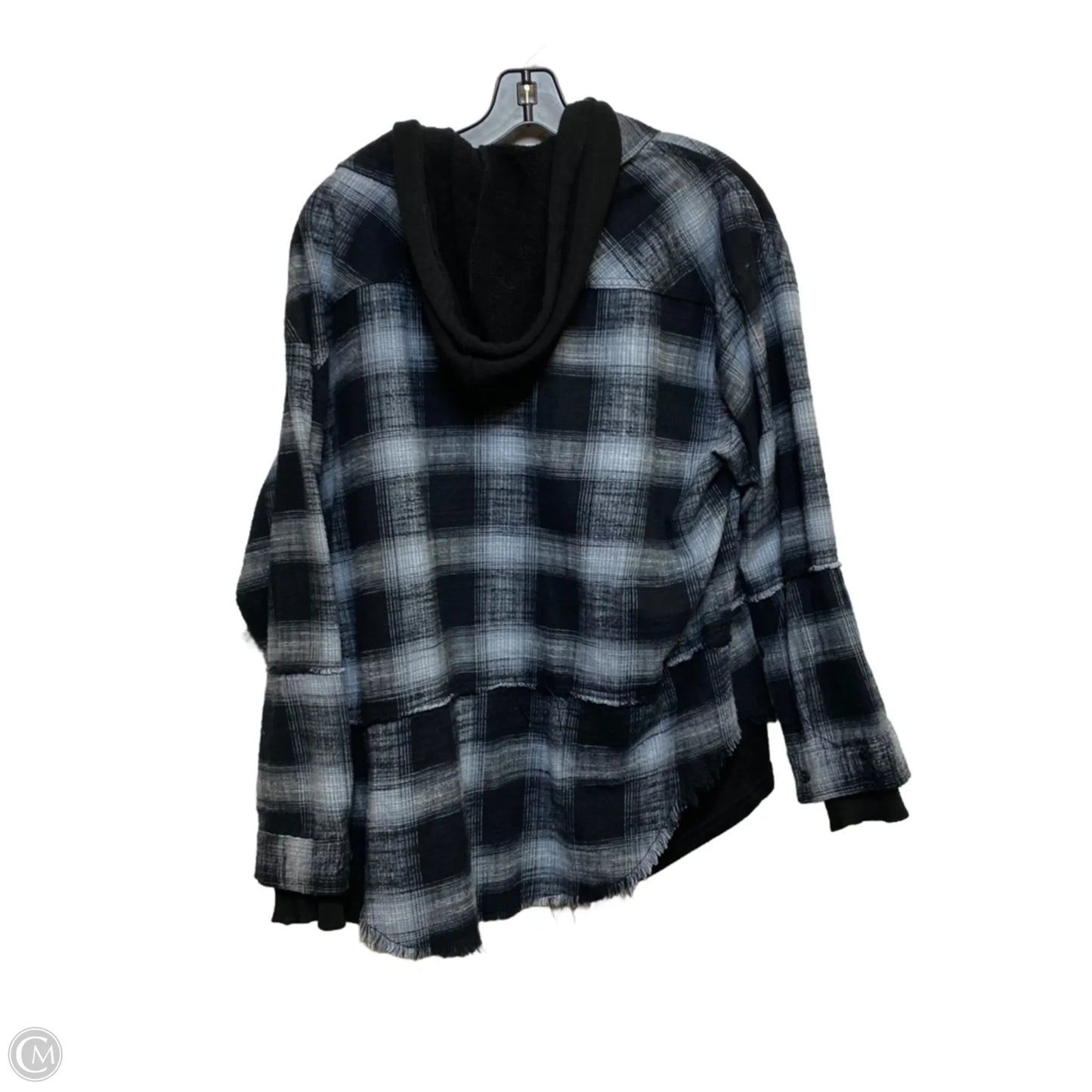 Jacket Shirt By Vintage Havana In Black & Grey, Size: S