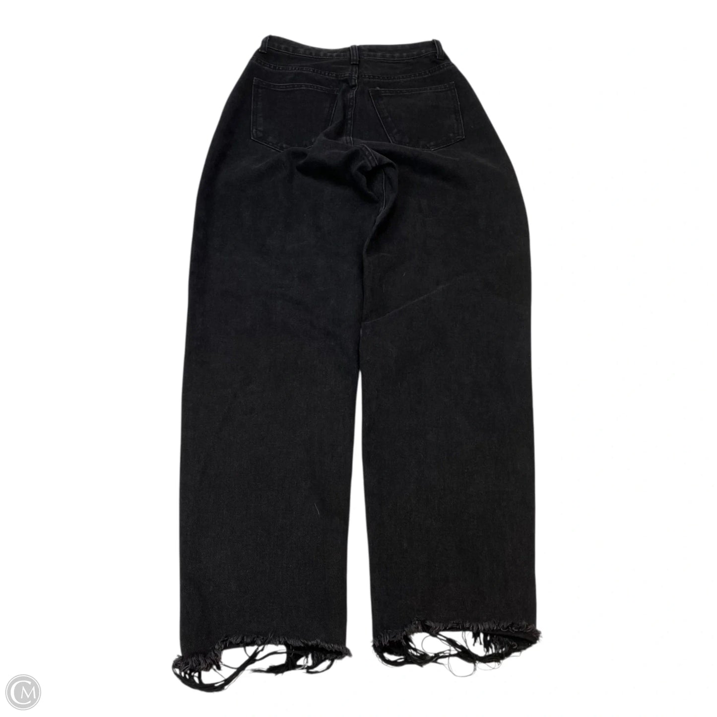 Jeans Wide Leg By Pretty Little Thing In Black Denim, Size: 4