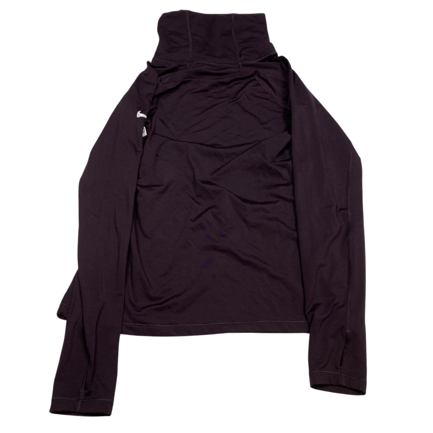 Athletic Top Long Sleeve Collar By Nike Size: L