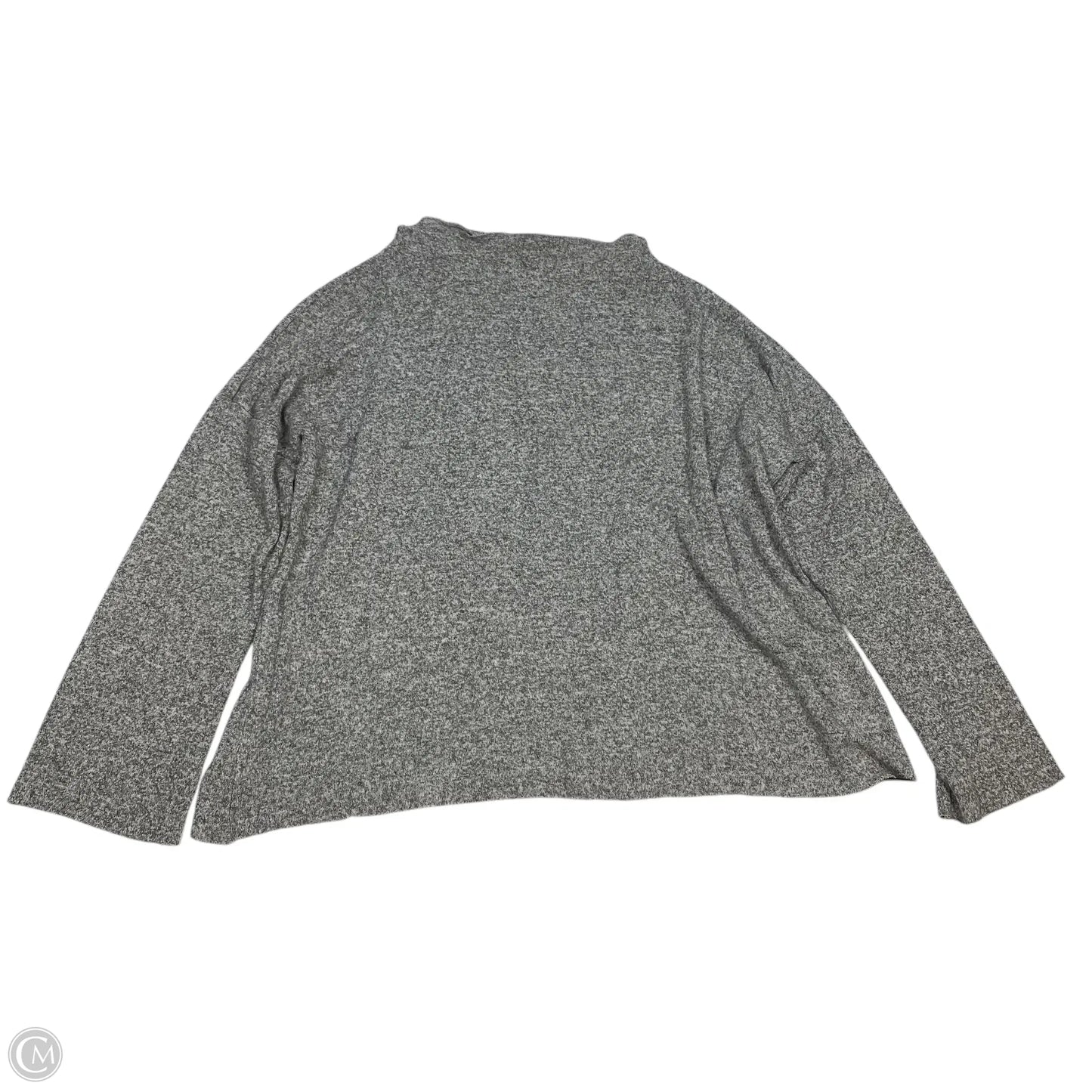 Top Long Sleeve Basic By Zara In Grey, Size: L