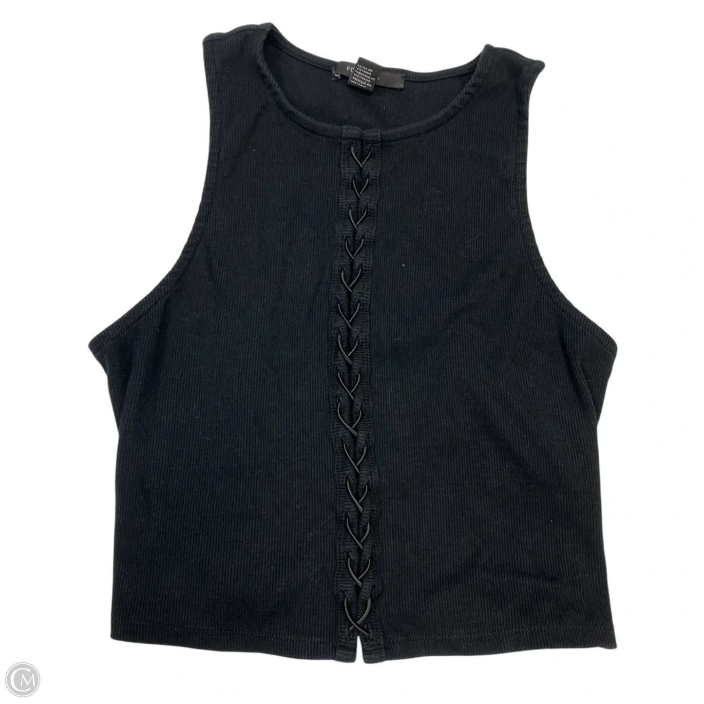 Top Sleeveless Basic By Forever 21 In Black, Size: L