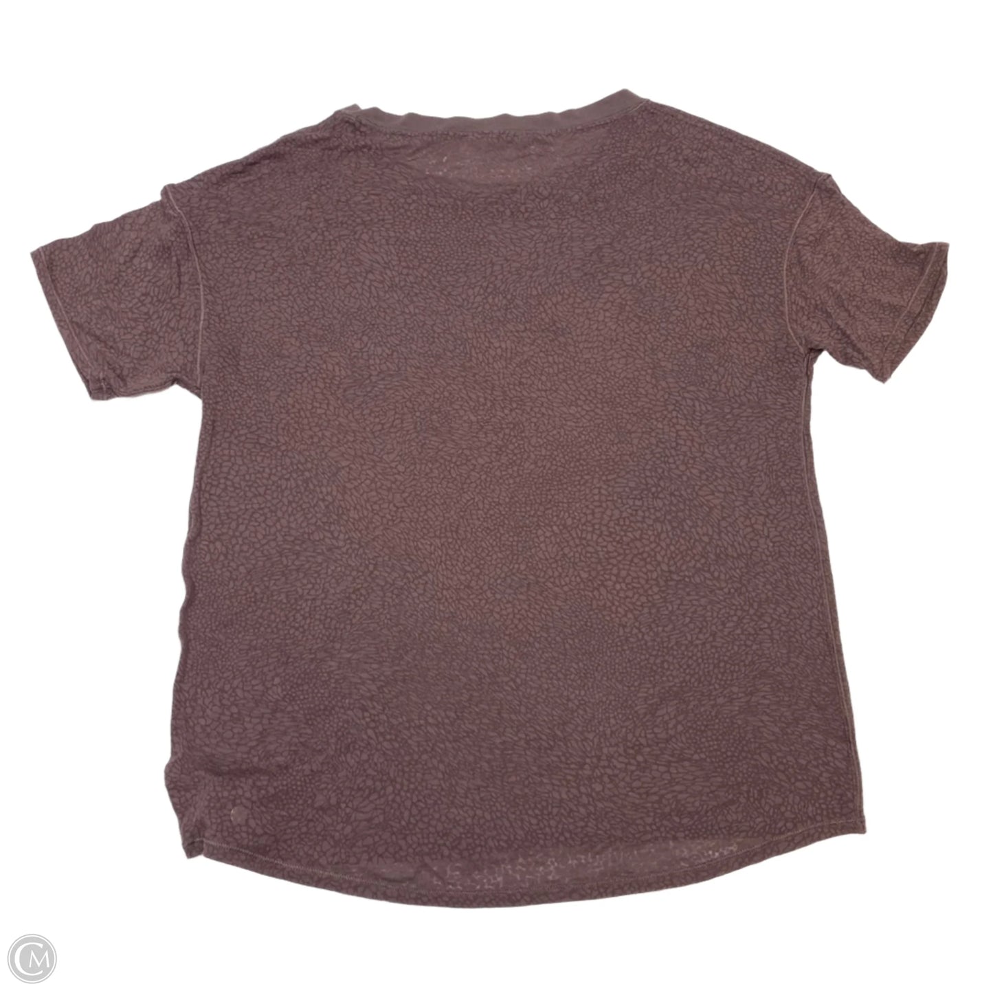 Athletic Top Short Sleeve By Lululemon In Purple, Size: M