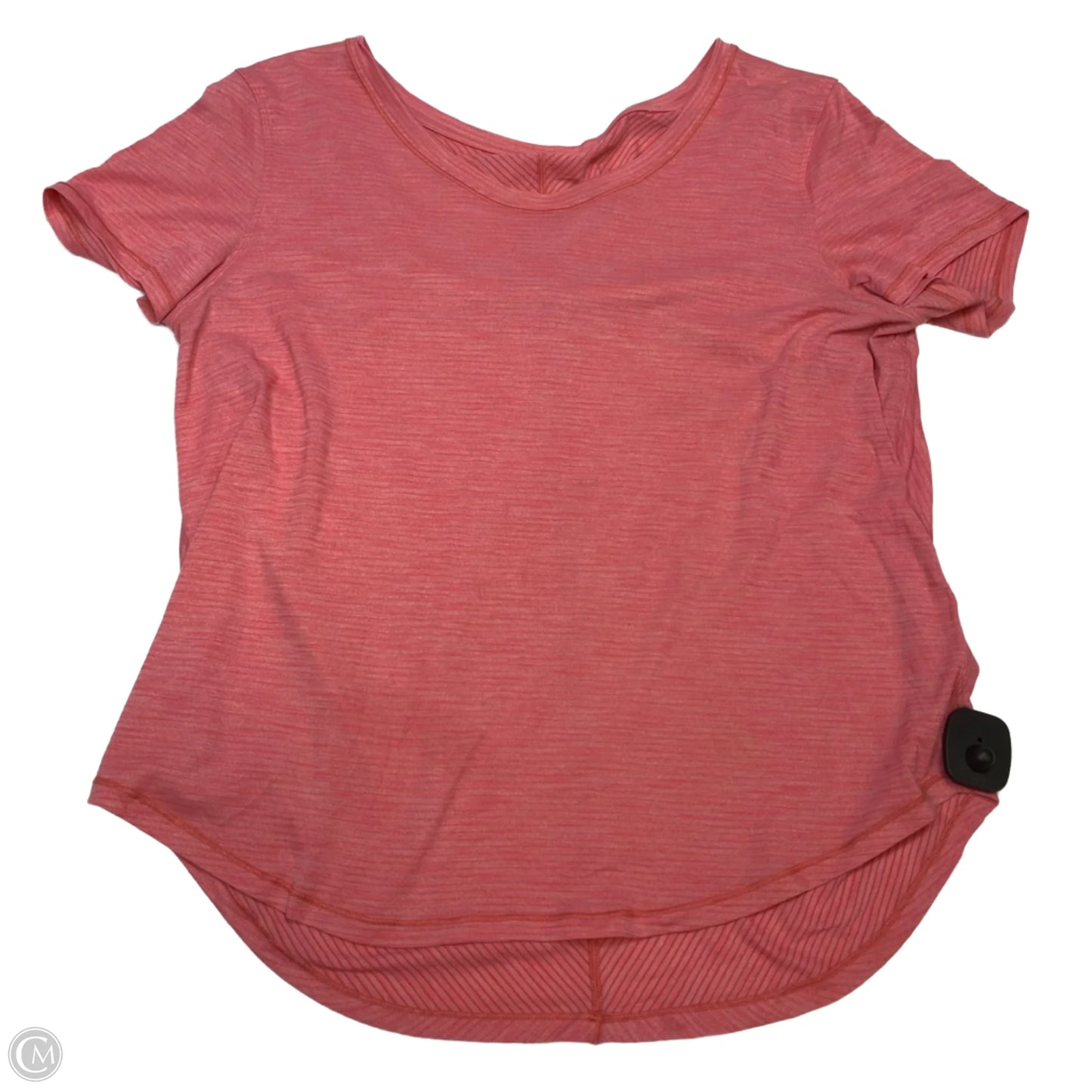 Athletic Top Short Sleeve By Lululemon In Pink, Size: L