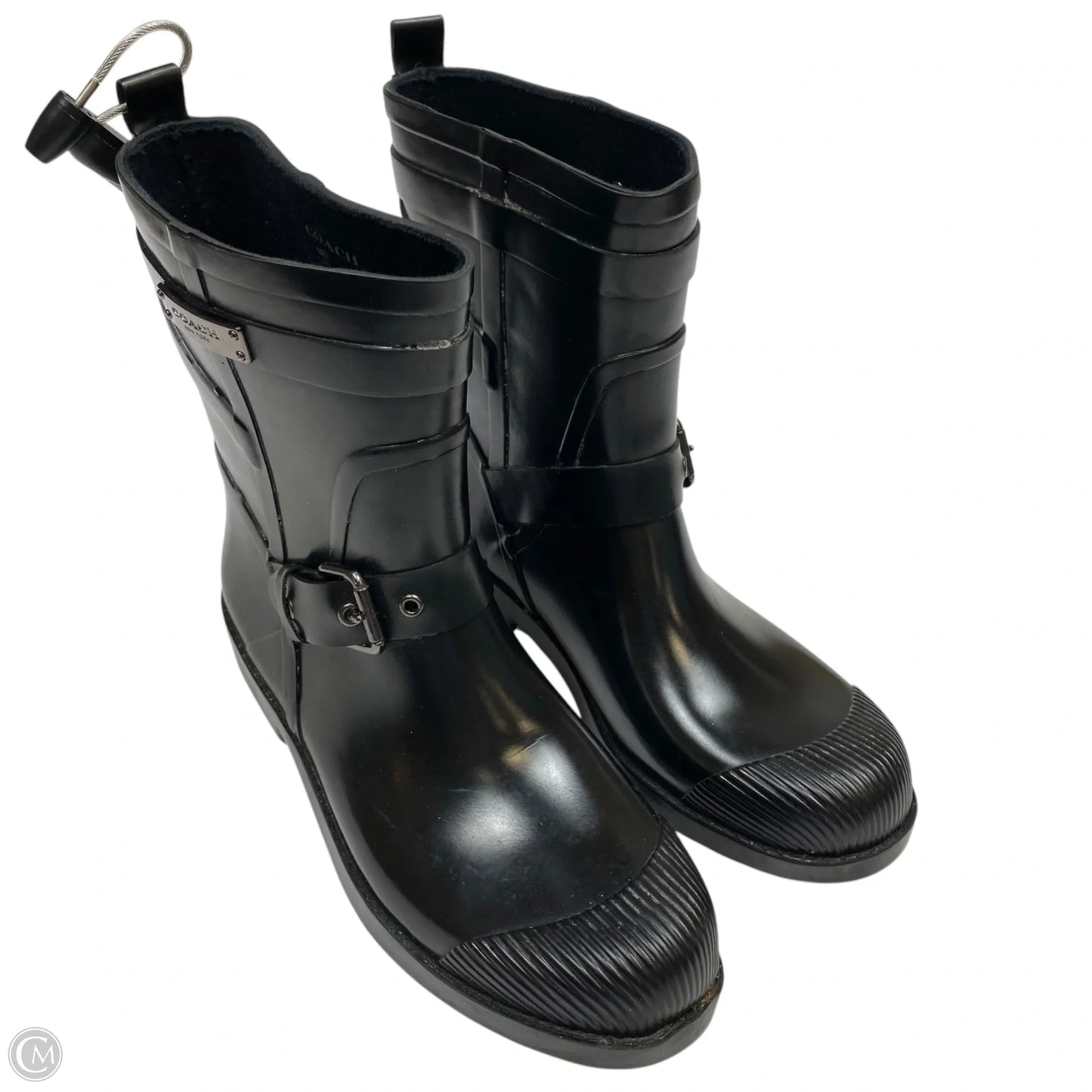 Boots Designer By Coach In Black, Size: 7