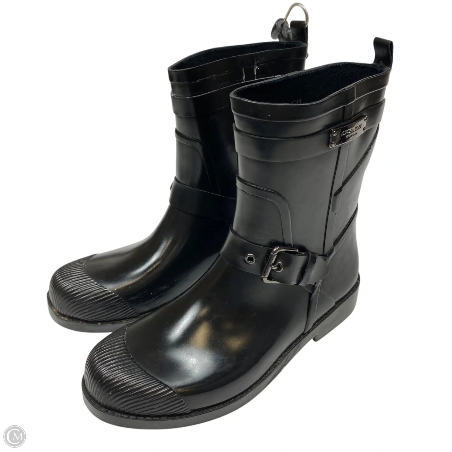 Boots Designer By Coach In Black, Size: 7