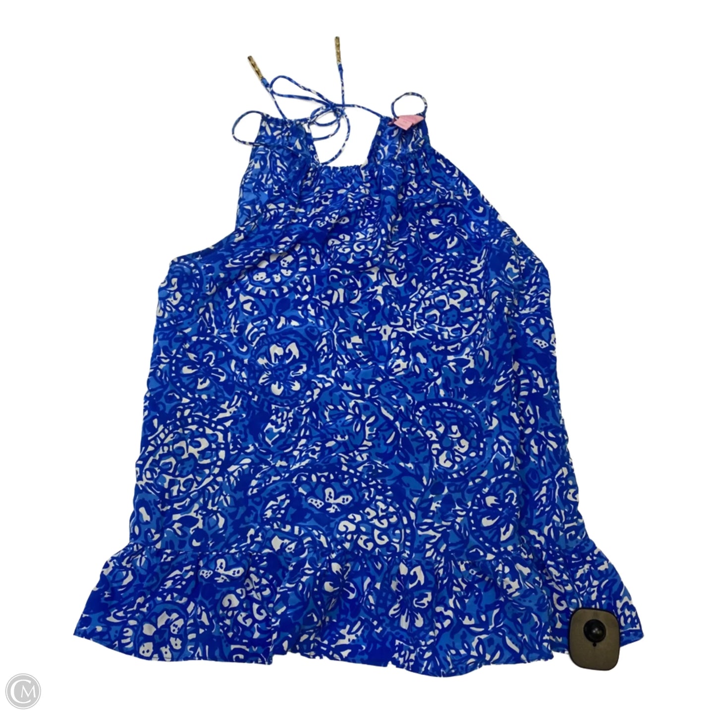 Top Sleeveless Designer By Lilly Pulitzer In Blue & White, Size: Xs