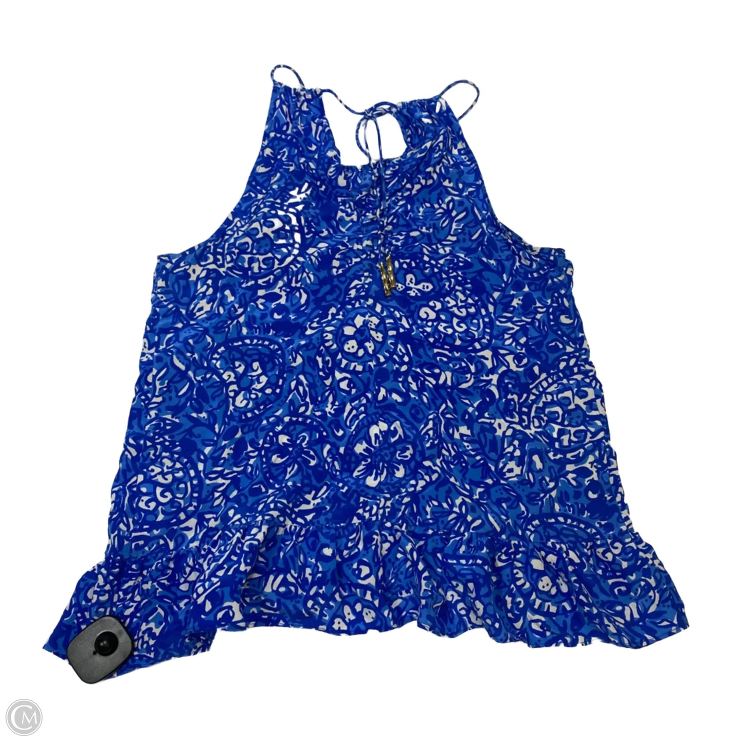 Top Sleeveless Designer By Lilly Pulitzer In Blue & White, Size: Xs