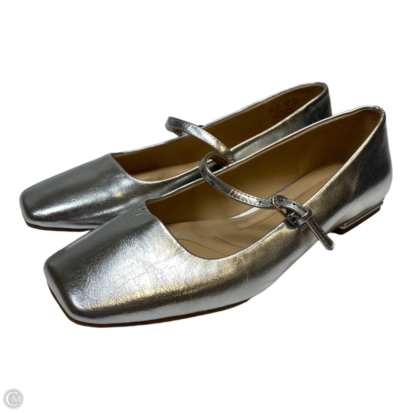 Shoes Flats By Franco Sarto In Silver, Size: 9