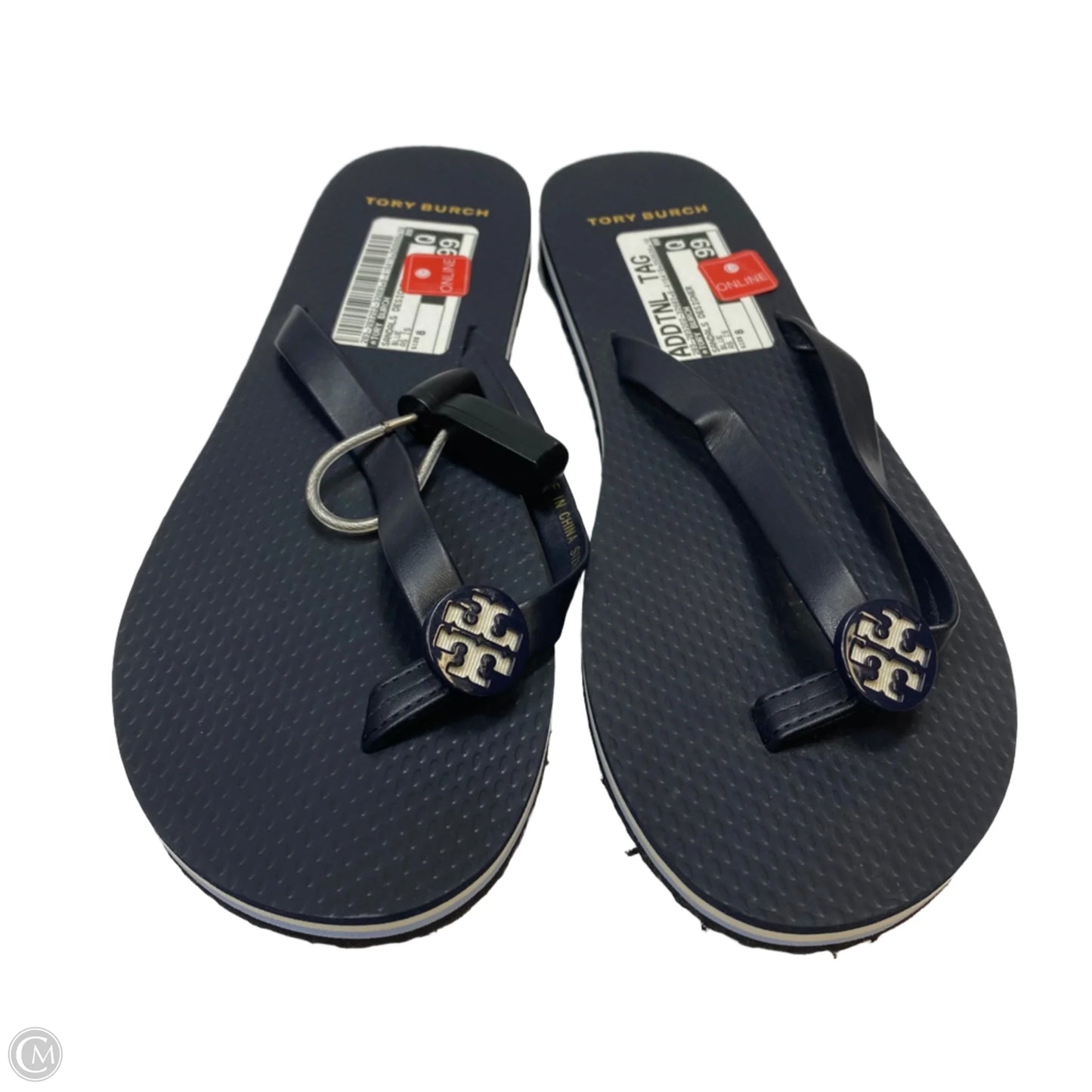 Sandals Designer By Tory Burch In Blue, Size: 8