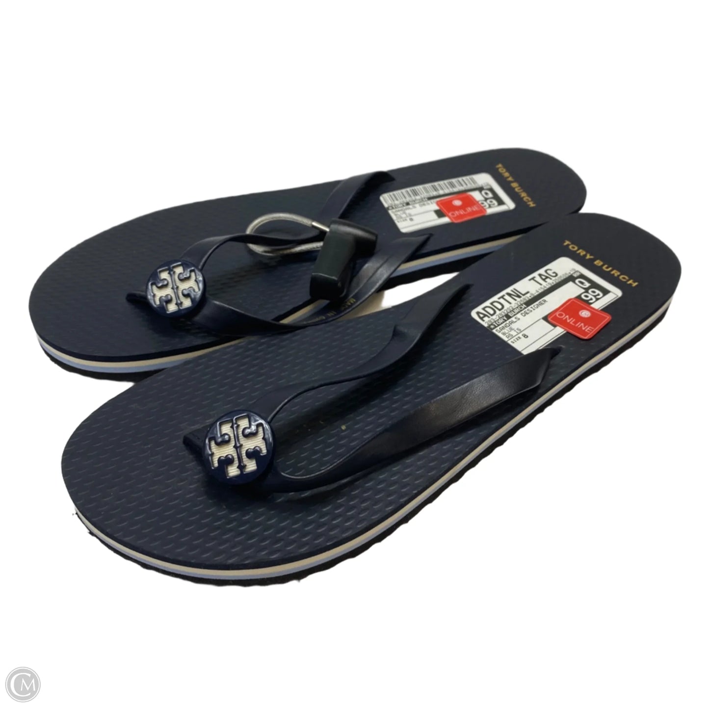 Sandals Designer By Tory Burch In Blue, Size: 8