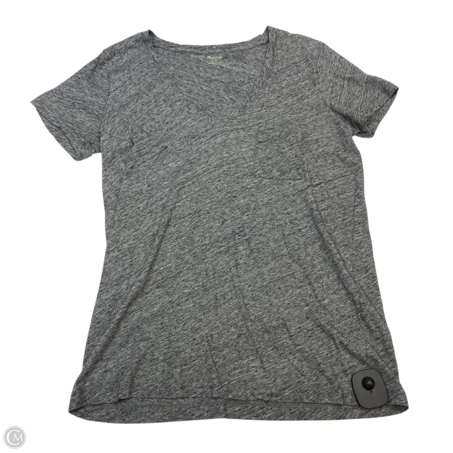 Top Short Sleeve Basic By Madewell In Grey, Size: S