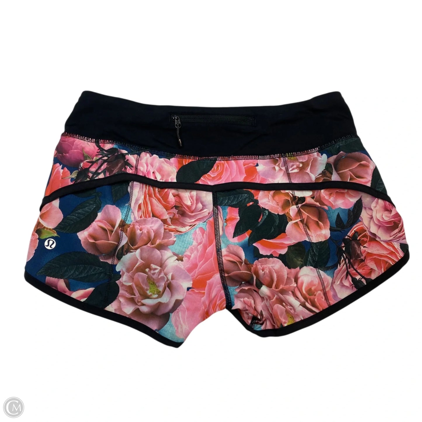 Athletic Shorts By Lululemon In Black & Pink, Size: S