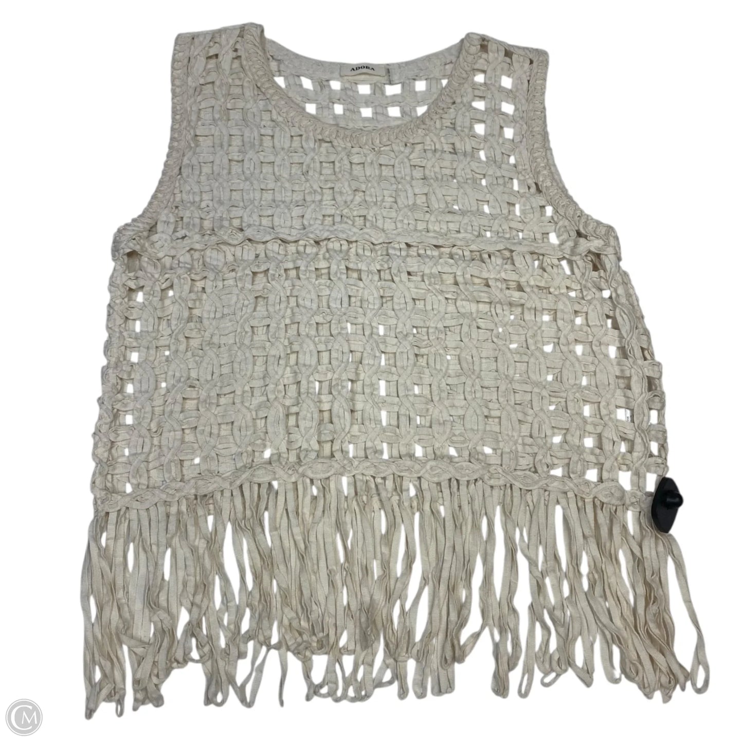 Top Sleeveless By Adora In Cream, Size: Osfm