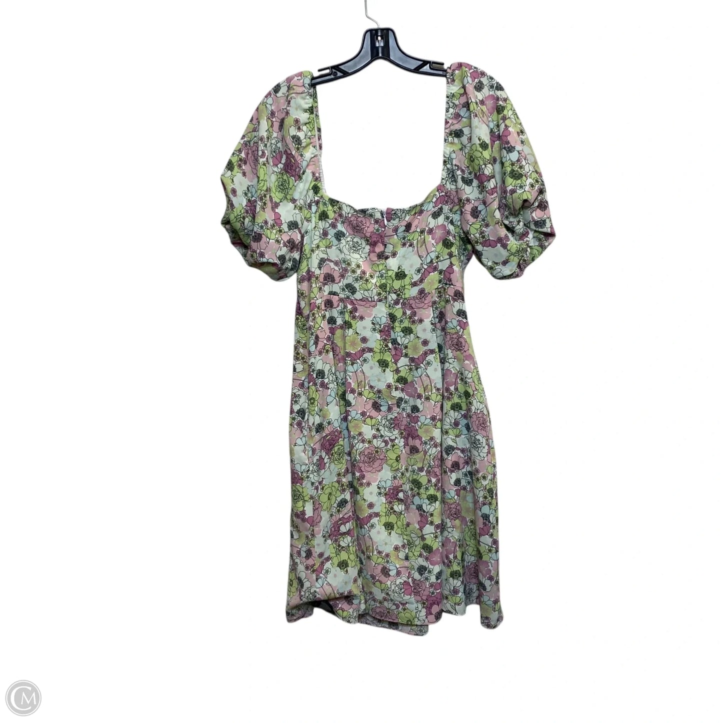 Dress Casual Short By Bcbgeneration In Green & Pink, Size: L