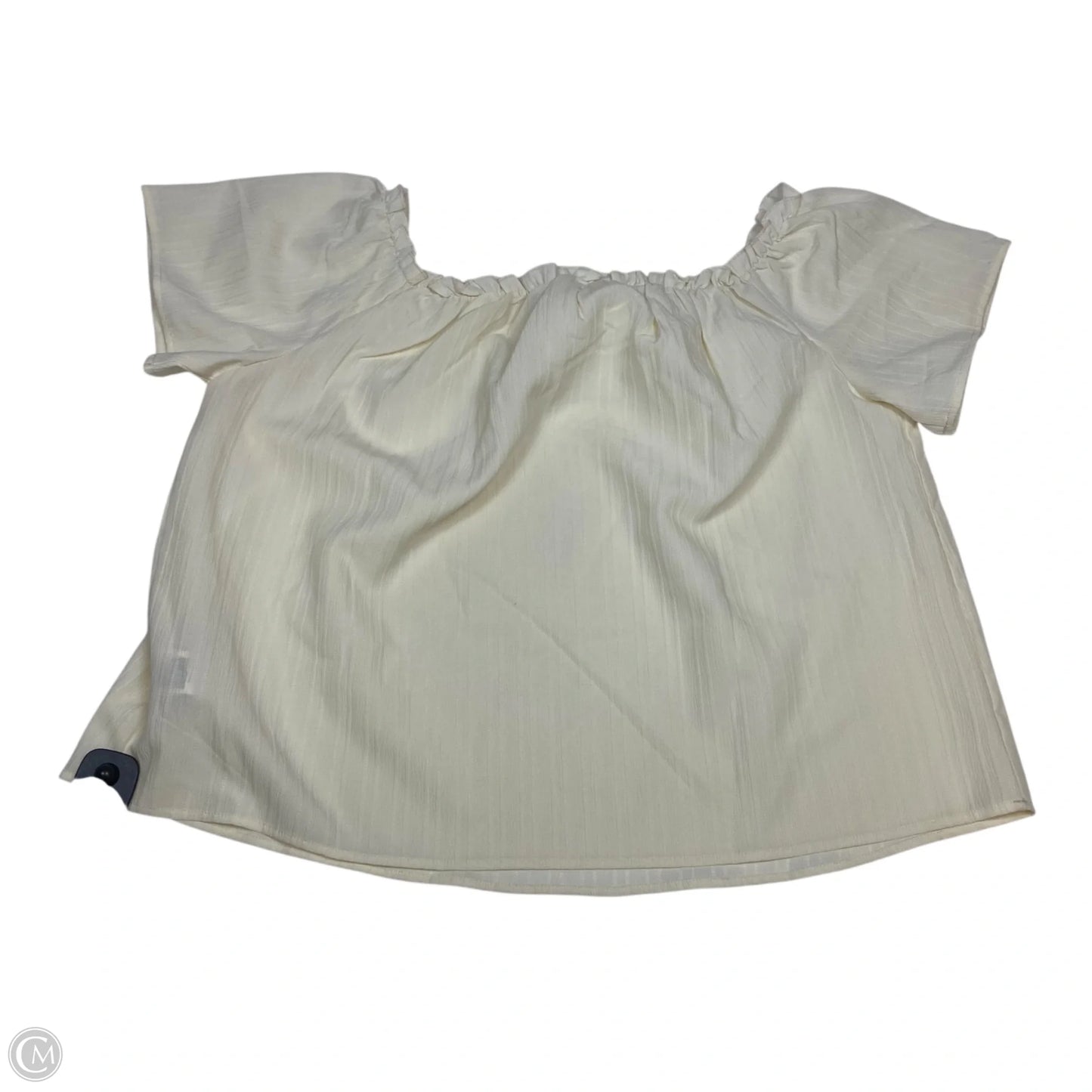 Top Short Sleeve By Shein In Cream, Size: 2x
