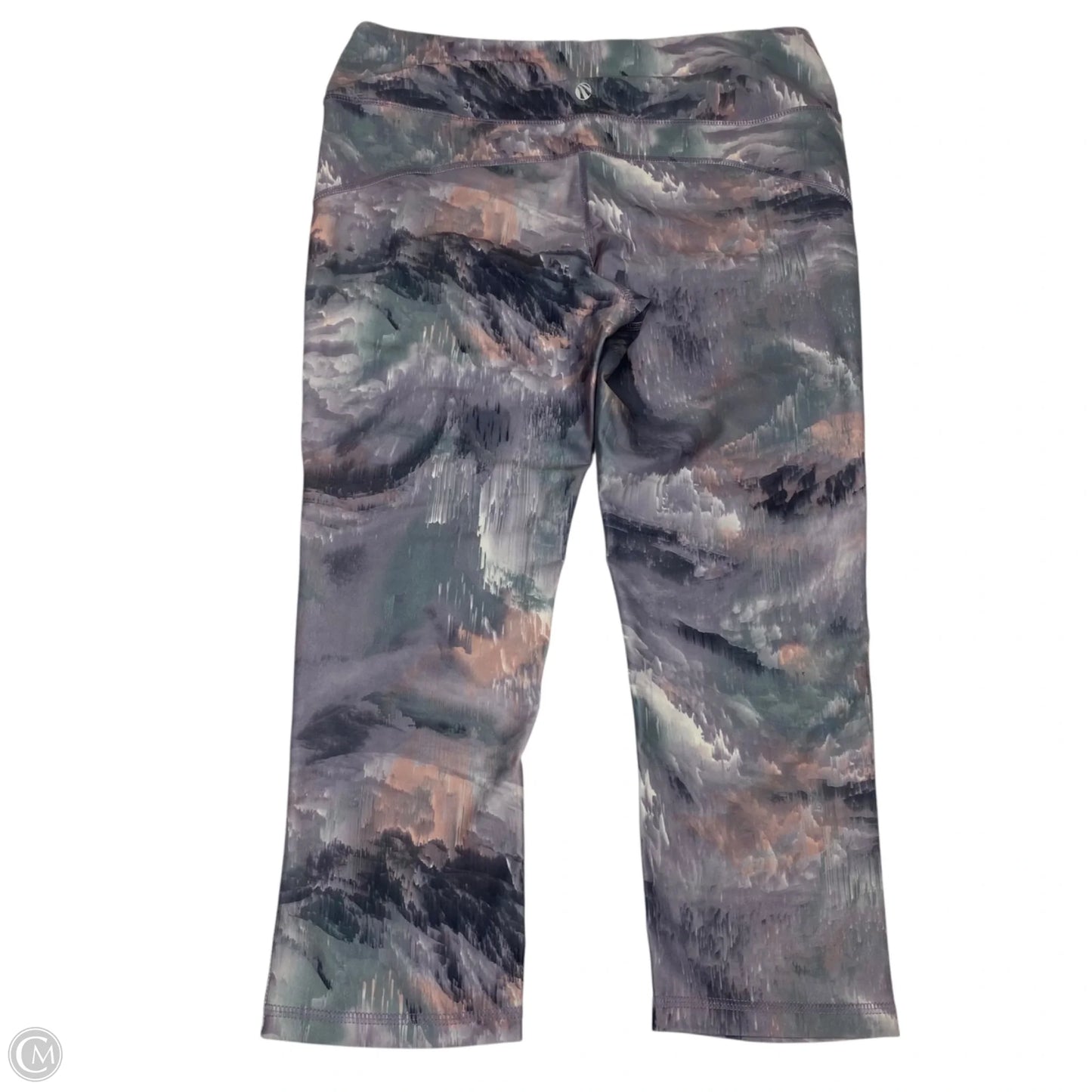 Athletic Leggings Capris By Marika In Grey & Purple, Size: L