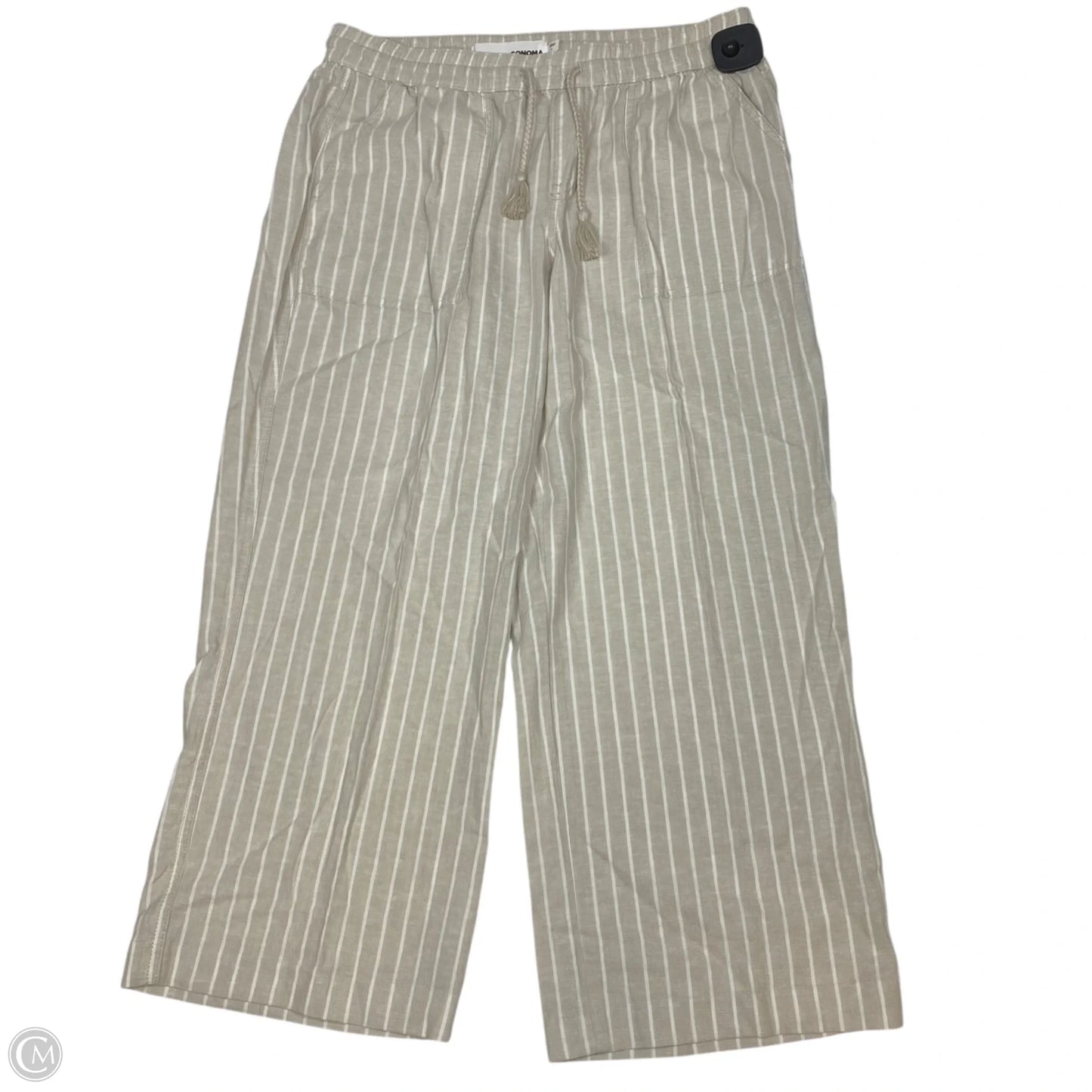 Pants Linen By Sonoma In Tan & White, Size: L