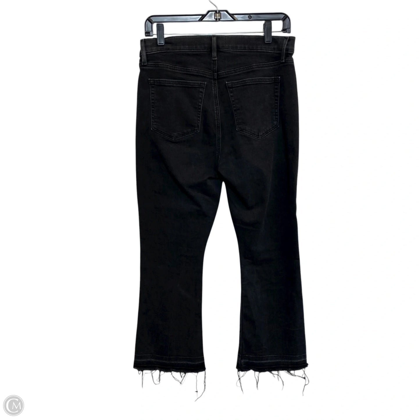 Jeans Cropped By Loft In Black Denim, Size: 8